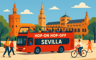 Hop-on hop-off bus in Sevilla
